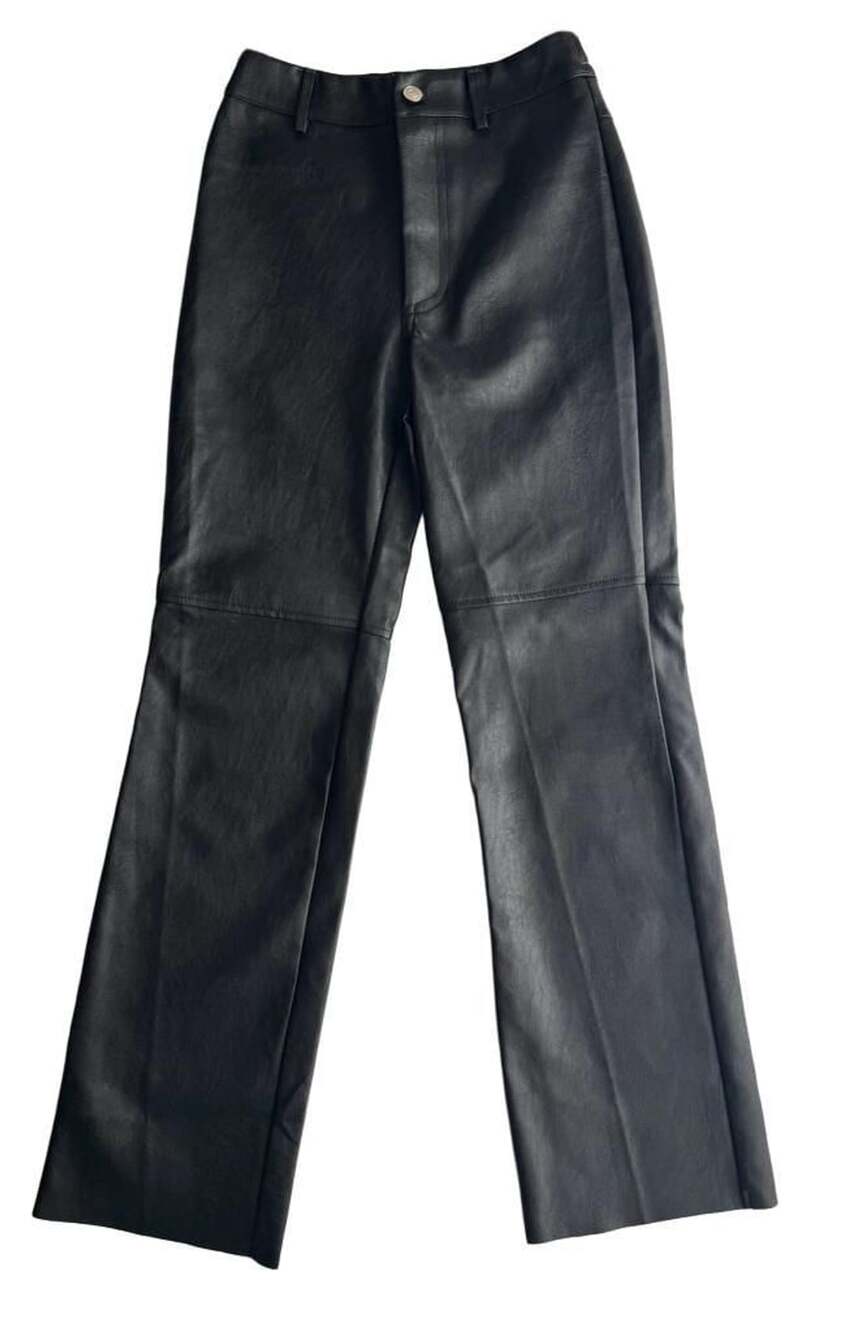 Princess Polly Faux Leather Pants US 2 Black